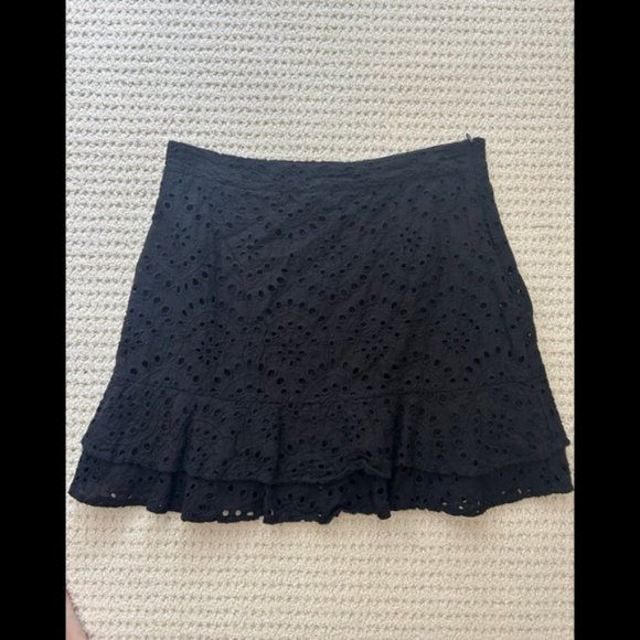 Black Eyelet Skirt - Picture 3 of 3